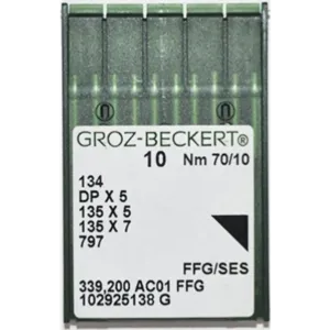 Groz-Beckert Industrial Lockstitch Needles 134R, 135x7, 135x25, DPx5