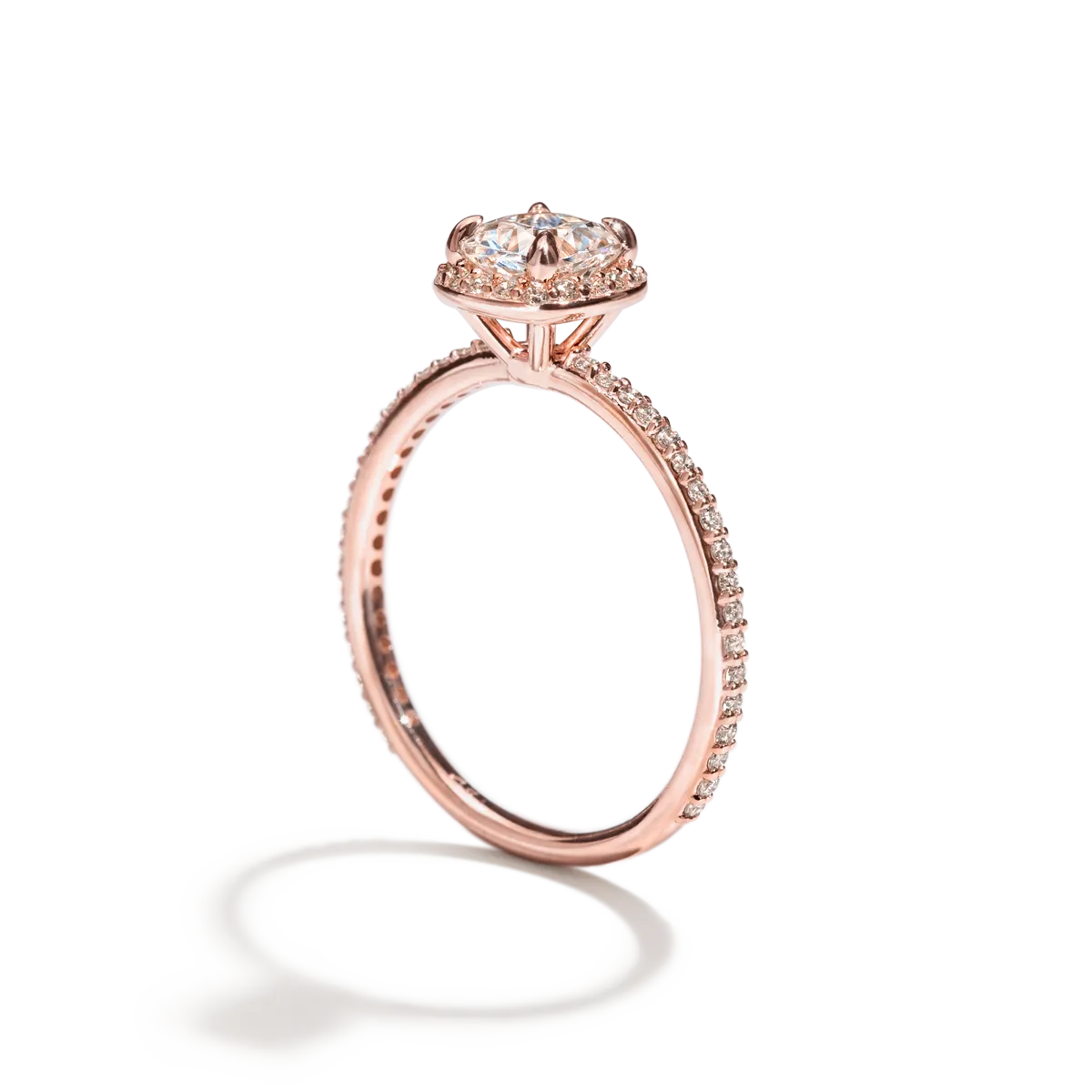Halo Pave Engagement Ring