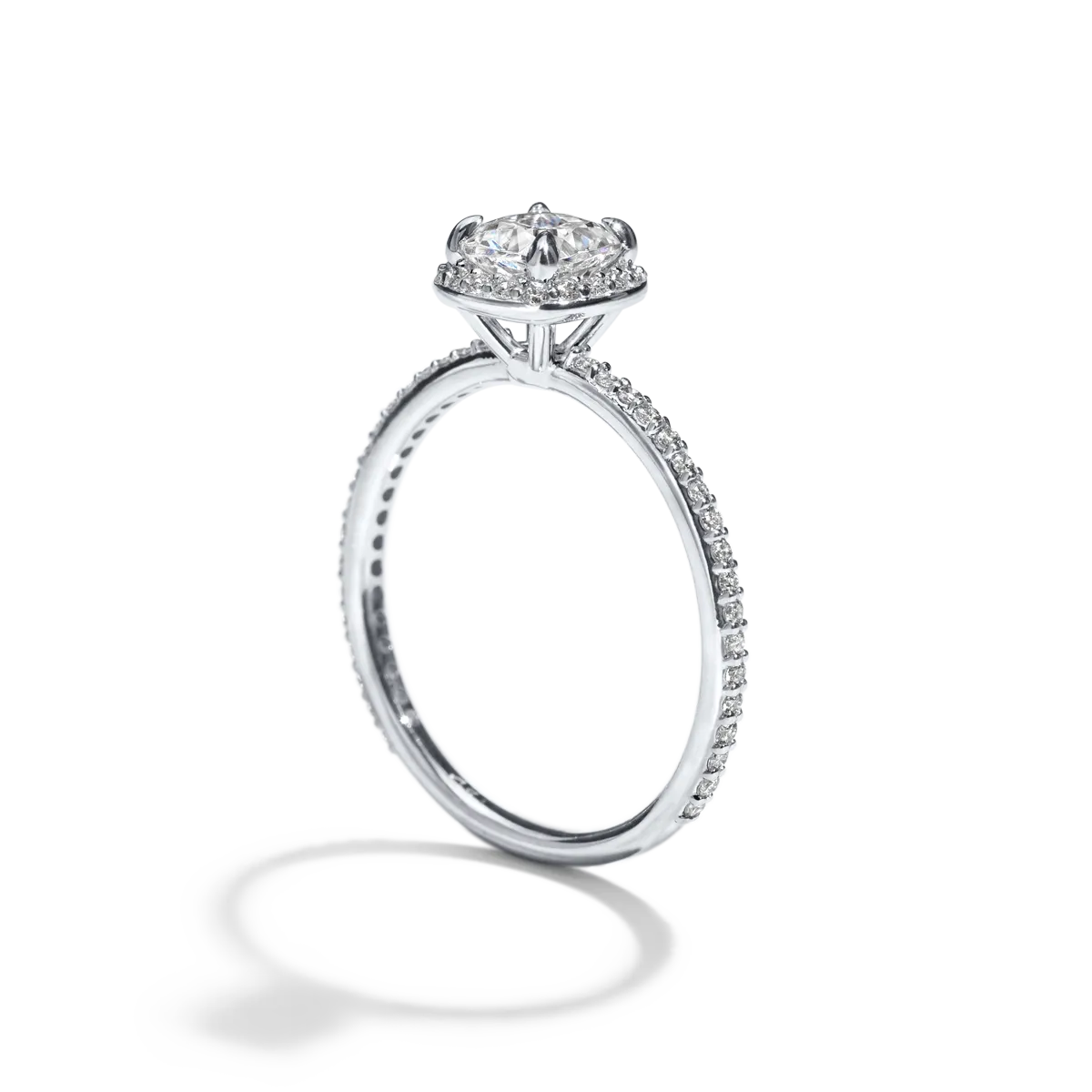 Halo Pave Engagement Ring