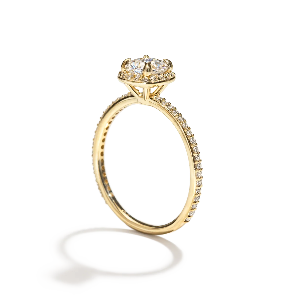 Halo Pave Engagement Ring