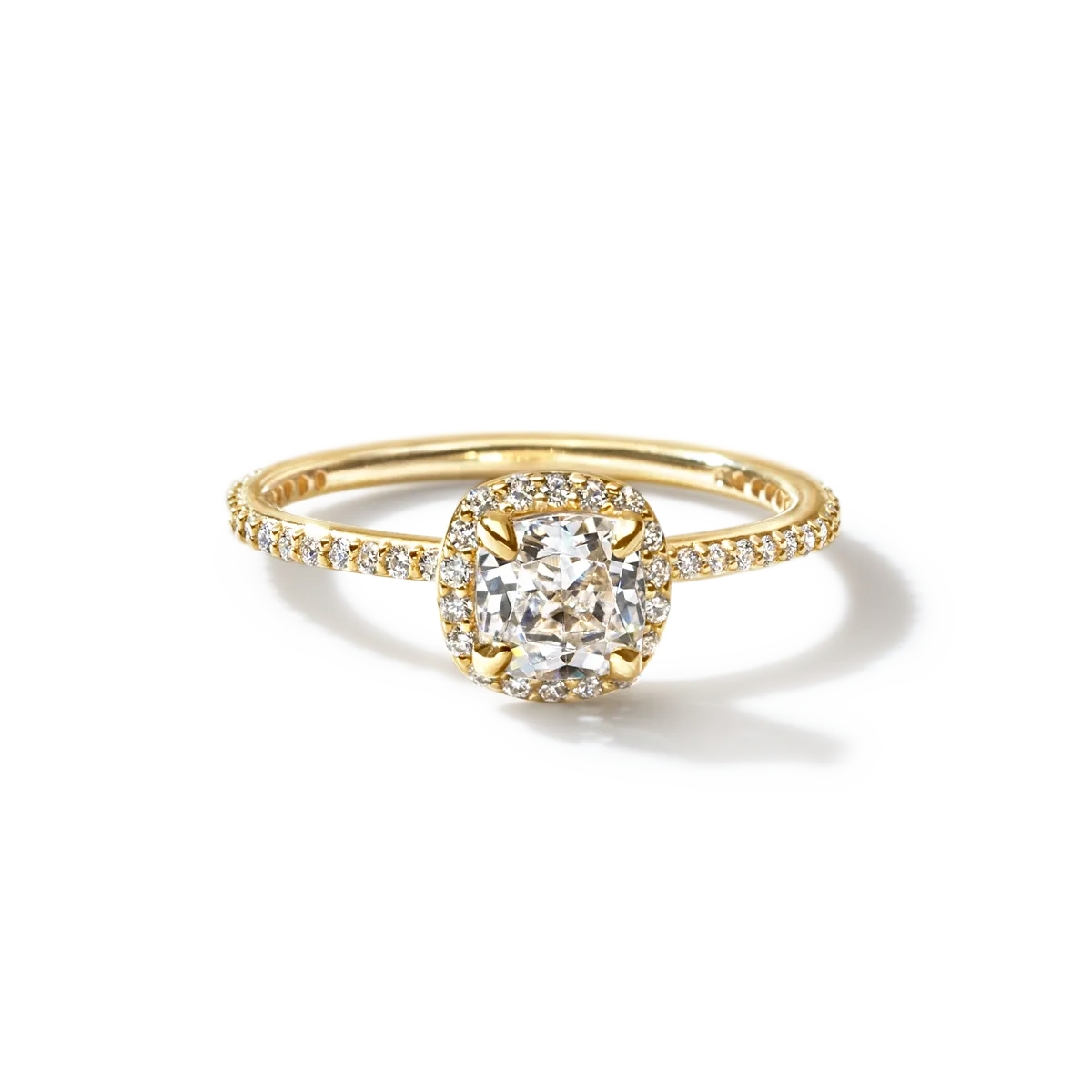 Halo Pave Engagement Ring