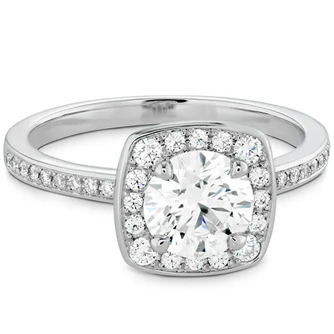 Hearts On Fire Euphoria Custom Halo Diamond Engagement Ring
