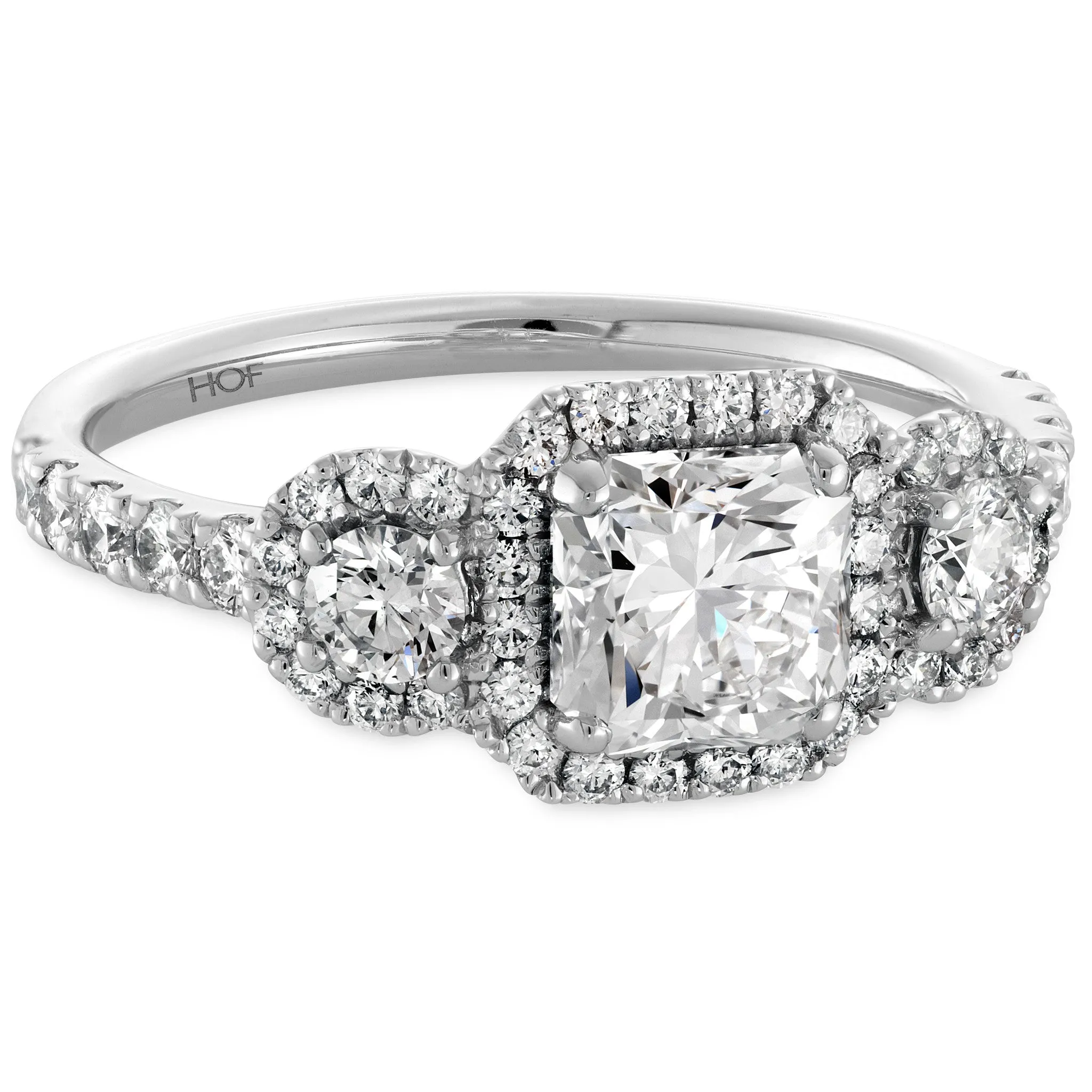 Hearts On Fire Integrity Three Stone Engagement Ring