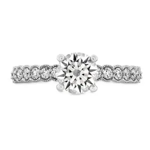 Hearts on Fire Isabelle Milgrain Engagement Ring - Semi-Mount