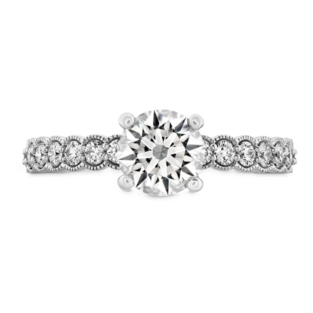 Hearts on Fire Isabelle Milgrain Engagement Ring - Semi-Mount