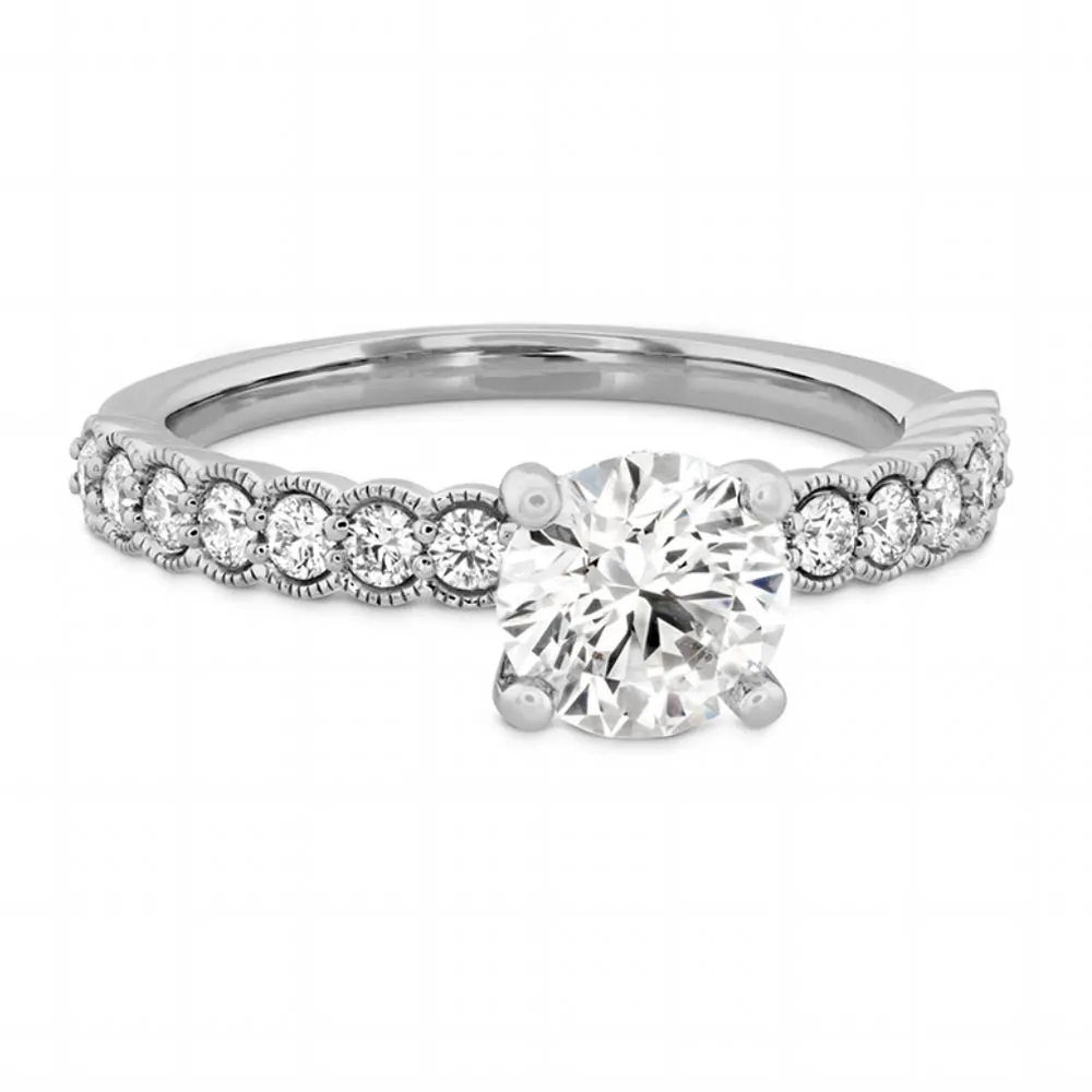 Hearts on Fire Isabelle Milgrain Engagement Ring - Semi-Mount