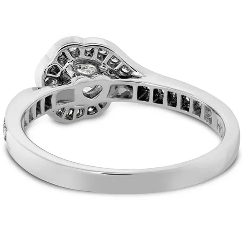 Hearts On Fire Lorelei Bloom Engagement Ring with Diamond Band