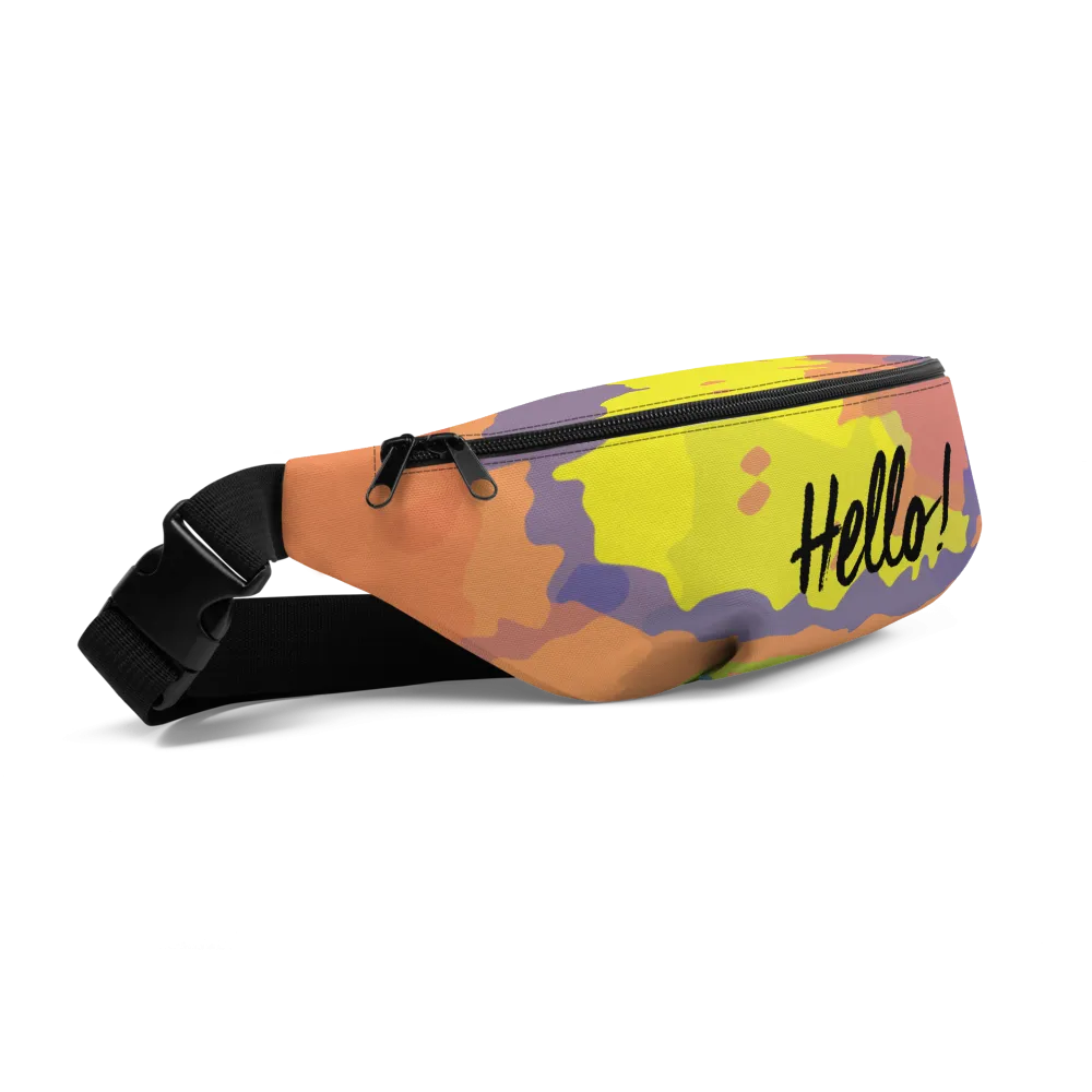 Hello! (Friendly) Colorful Fanny Pack