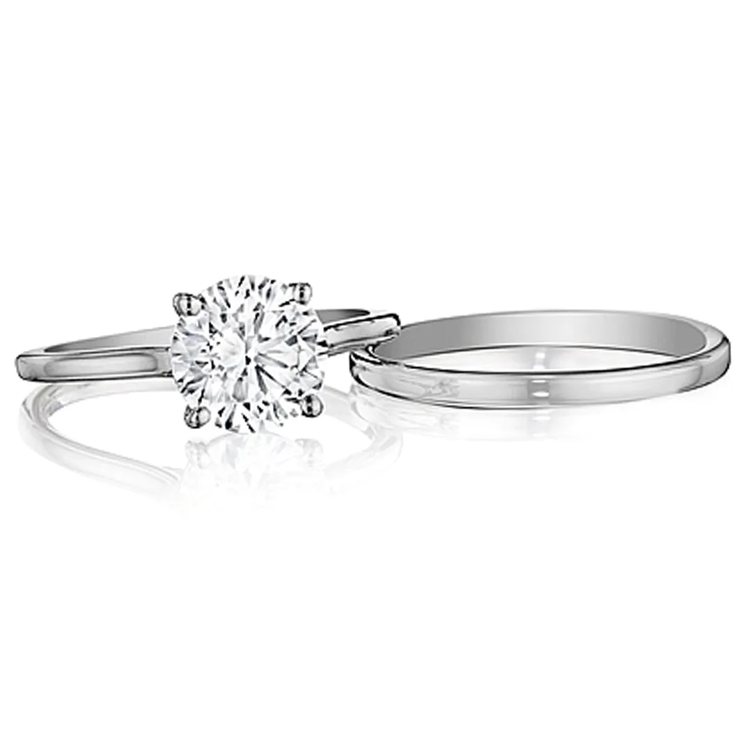 Henri Daussi Solitaire Engagement Ring