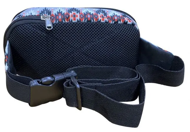 Hip Pack (Fanny Pack) Bag with Grey Aztec design