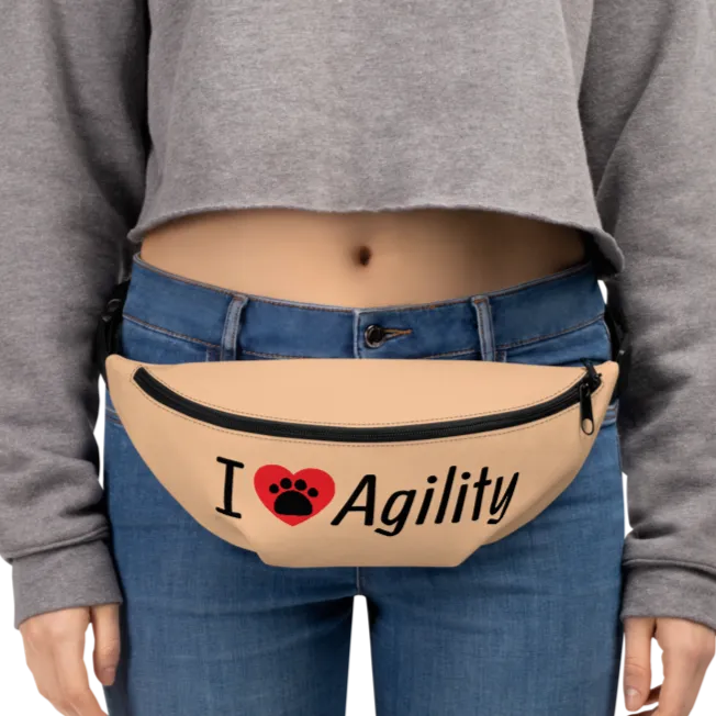 I Heart Agility Fanny Pack-Tan