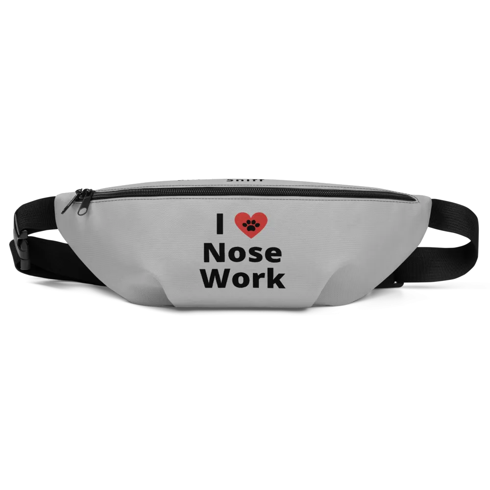 I Heart w/ Paw Nose Work Fanny Pack-Grey