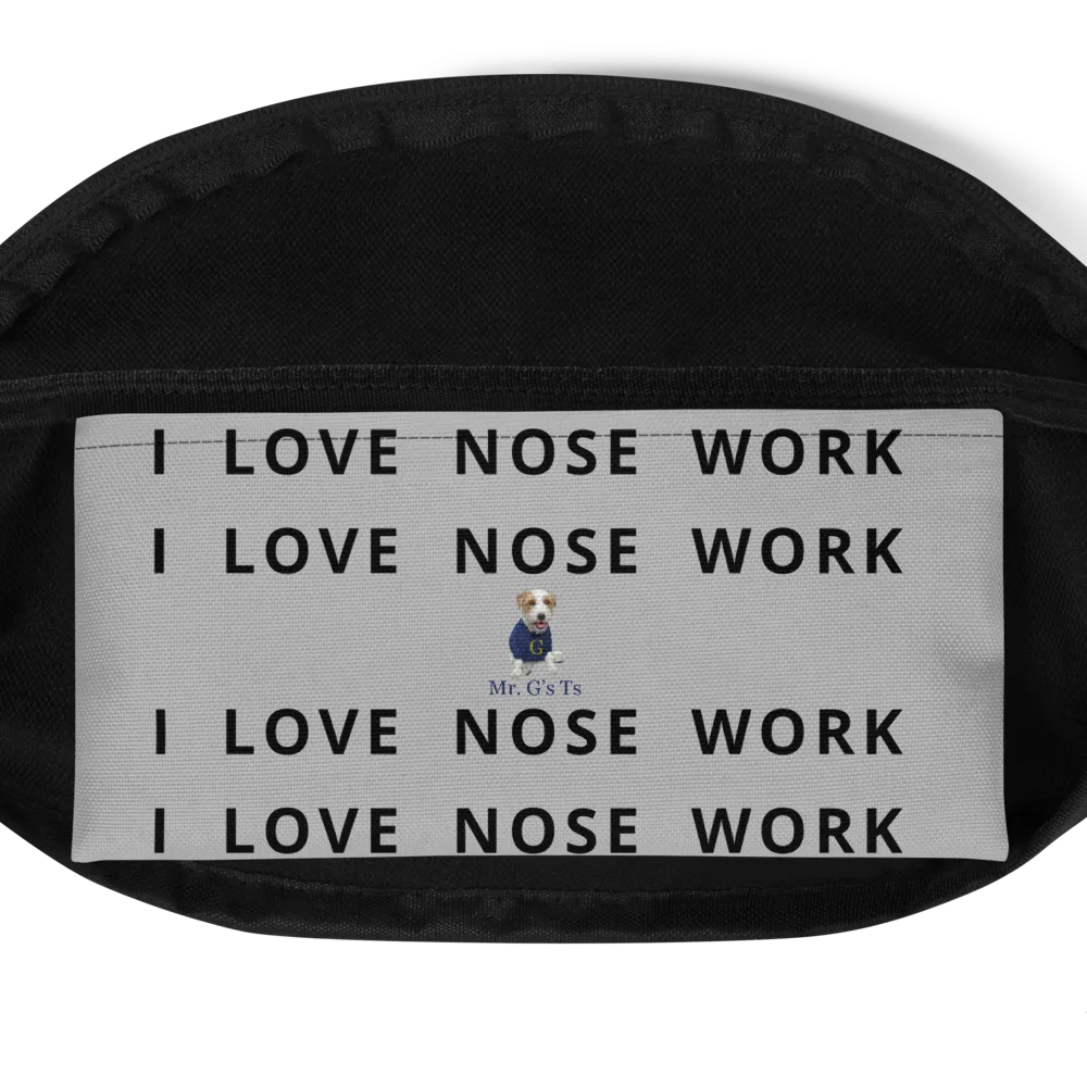 I Heart w/ Paw Nose Work Fanny Pack-Grey