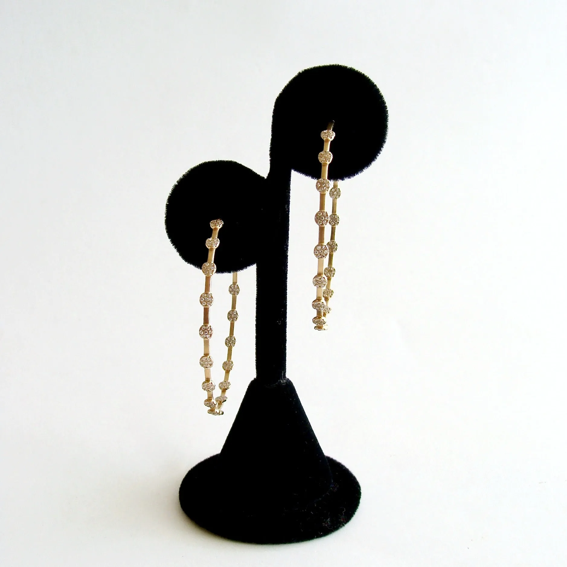 Inside Outside 14K Matte Gold Diamond Hoop Earrings - Ariana Earrings