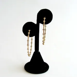 Inside Outside 14K Matte Gold Diamond Hoop Earrings - Ariana Earrings