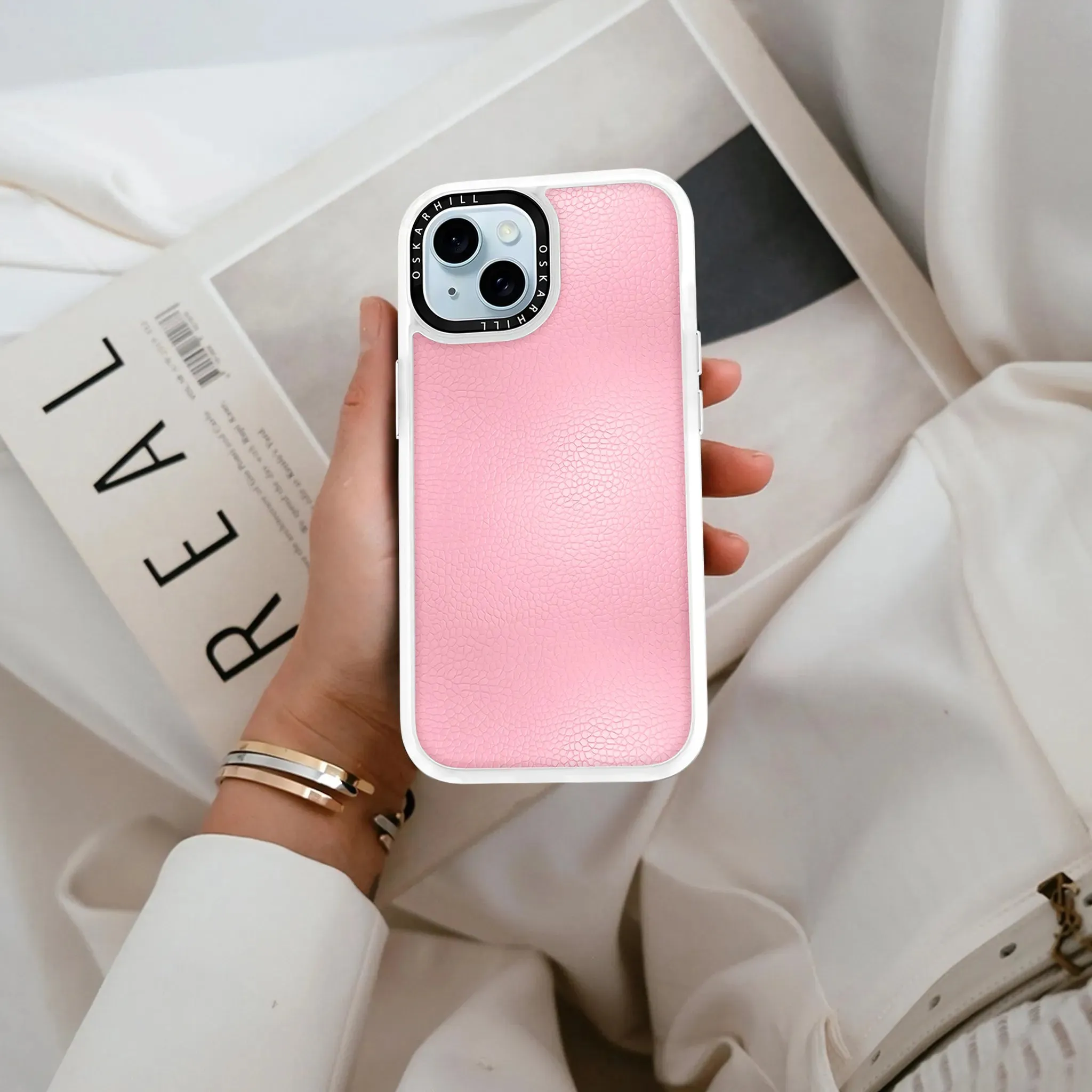 iPhone 13 Case Classic Leather — Baby Pink