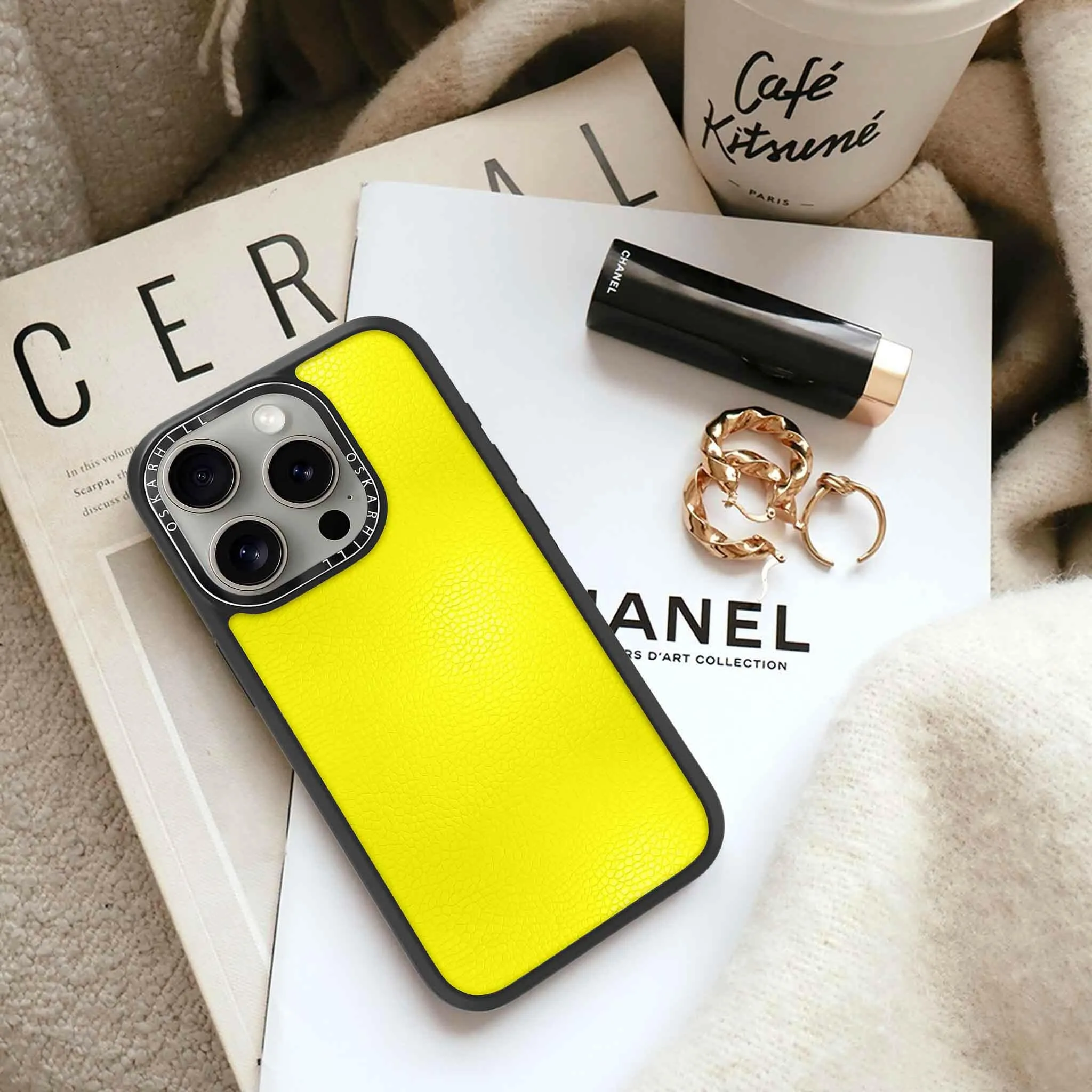 iPhone 14 Pro Case Elite Leather — Lemon Yellow