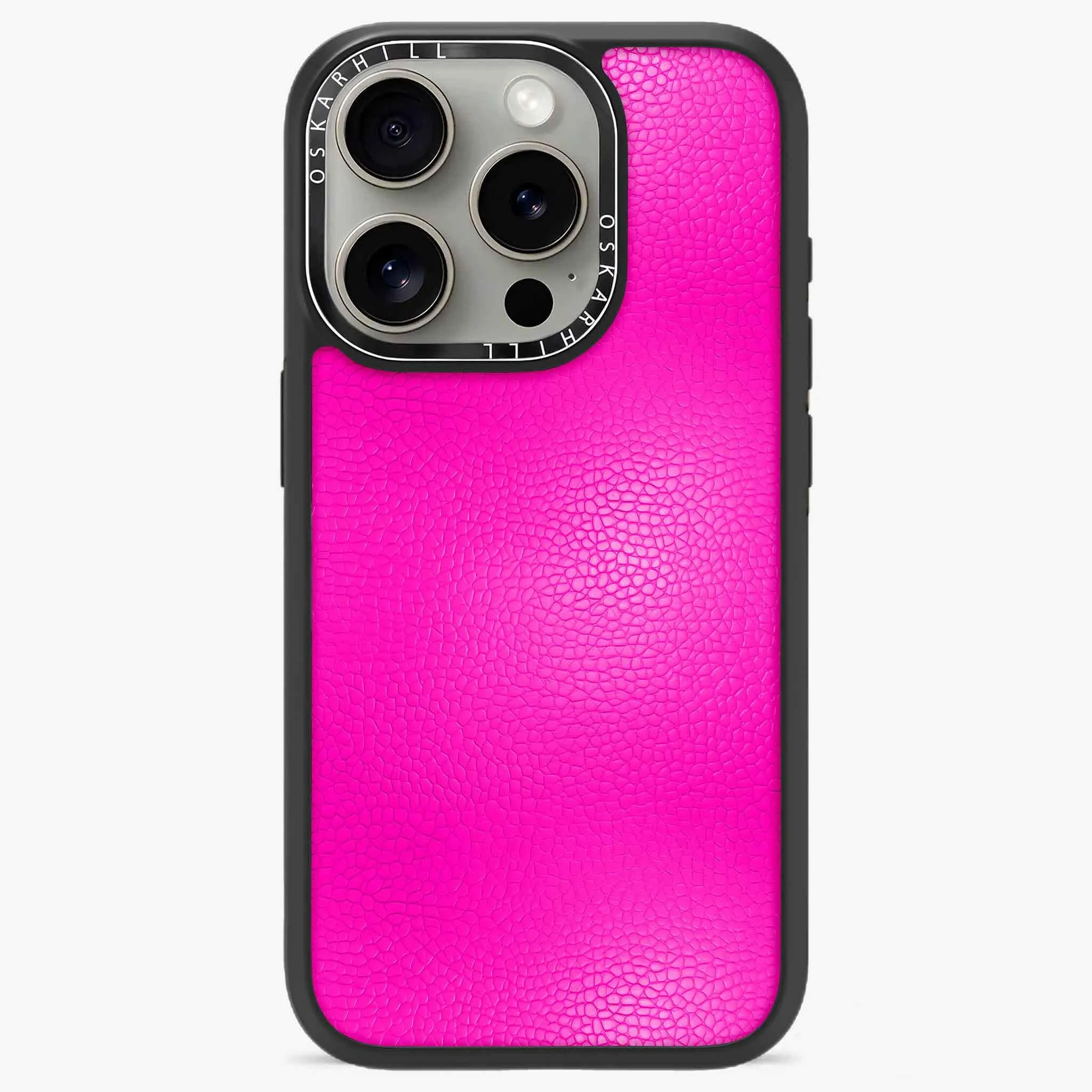 iPhone 14 Pro Case Elite Leather — Shocking Pink