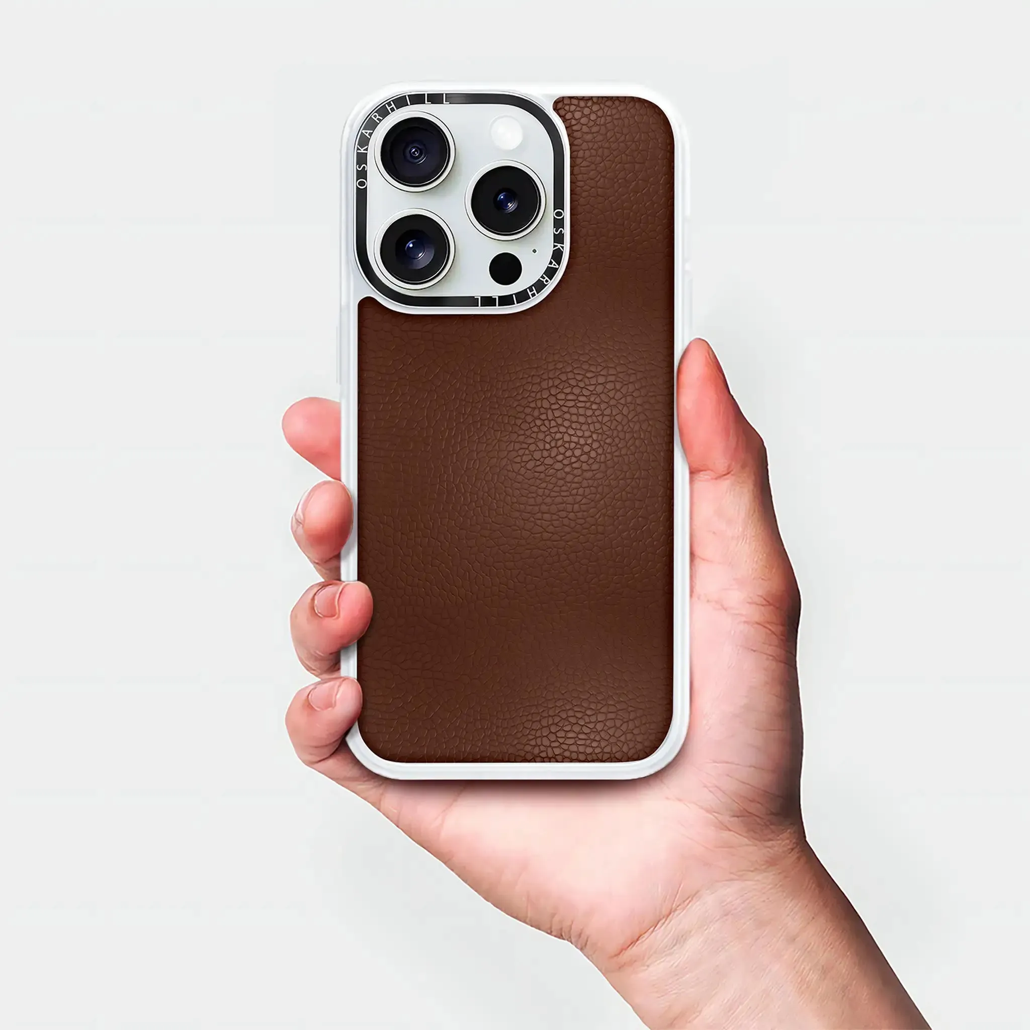 iPhone 15 Pro Case Classic Leather — Crater Brown