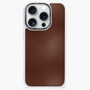 iPhone 15 Pro Case Classic Leather — Crater Brown