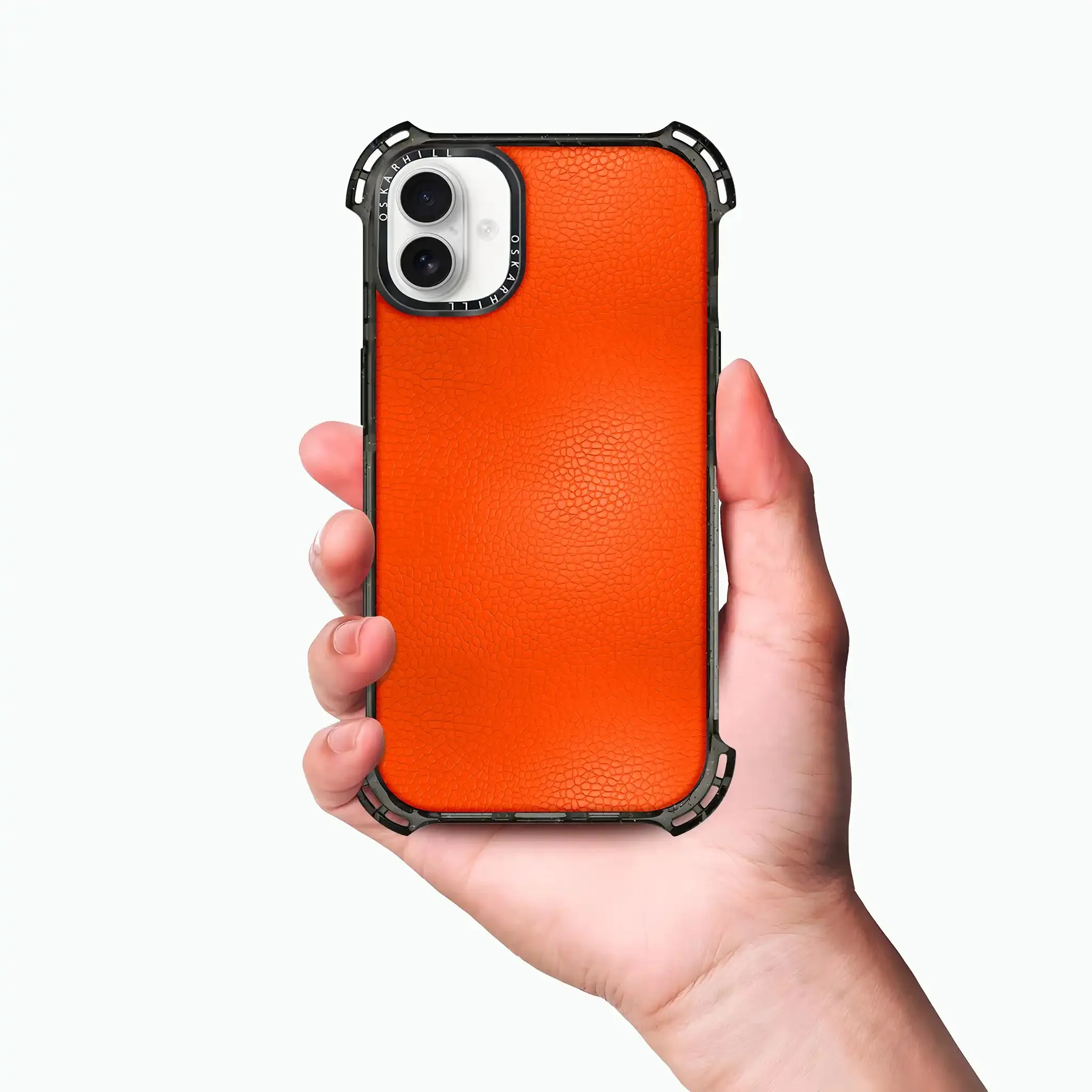 iPhone 16 Plus Case Bounce Leather — Reddish Orange