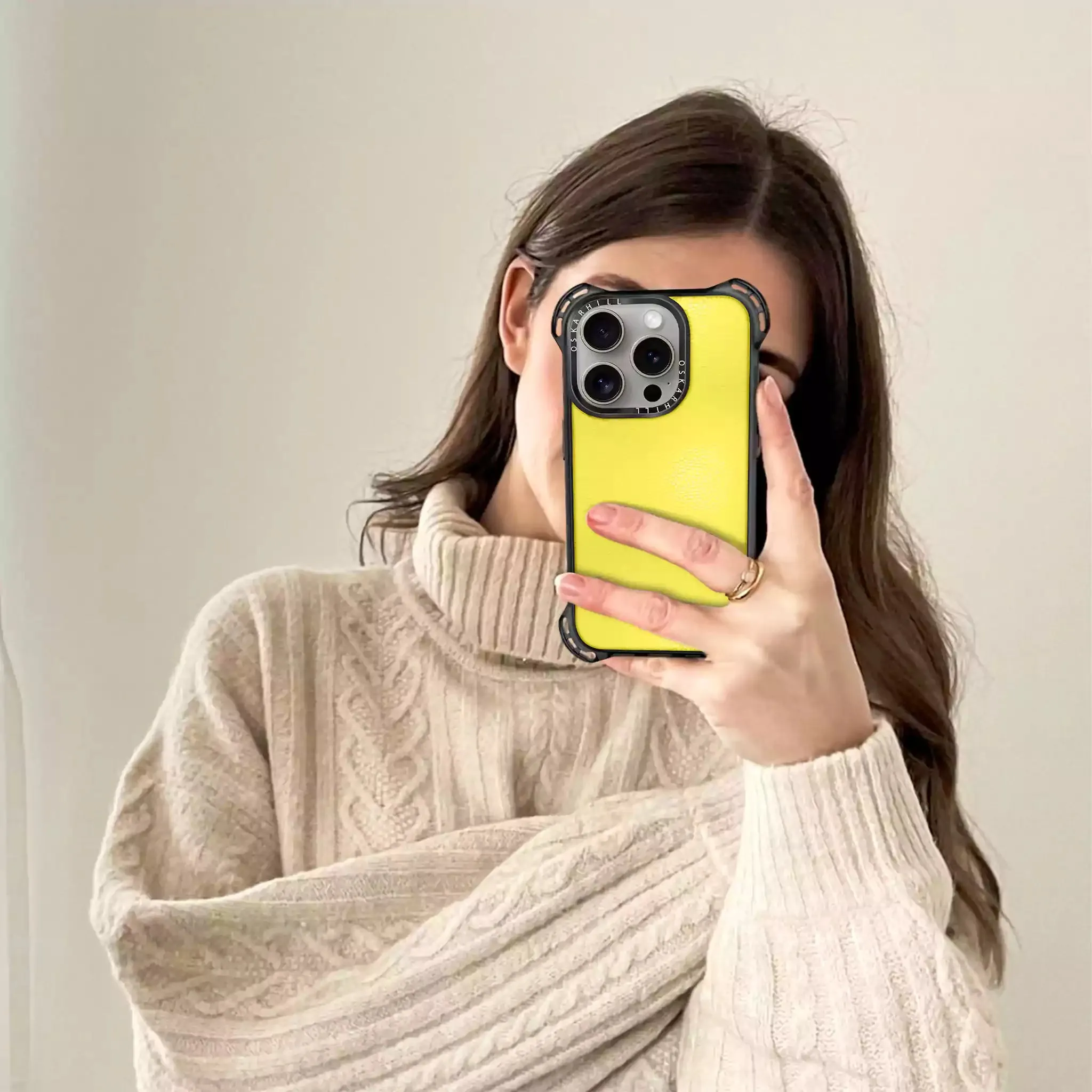 iPhone 16 Pro Case Bounce Leather — Corn Yellow