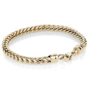 Italgem Stainless Steel Gold Plated (5mm) Round Franco Bracelet