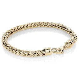 Italgem Stainless Steel Gold Plated (5mm) Round Franco Bracelet