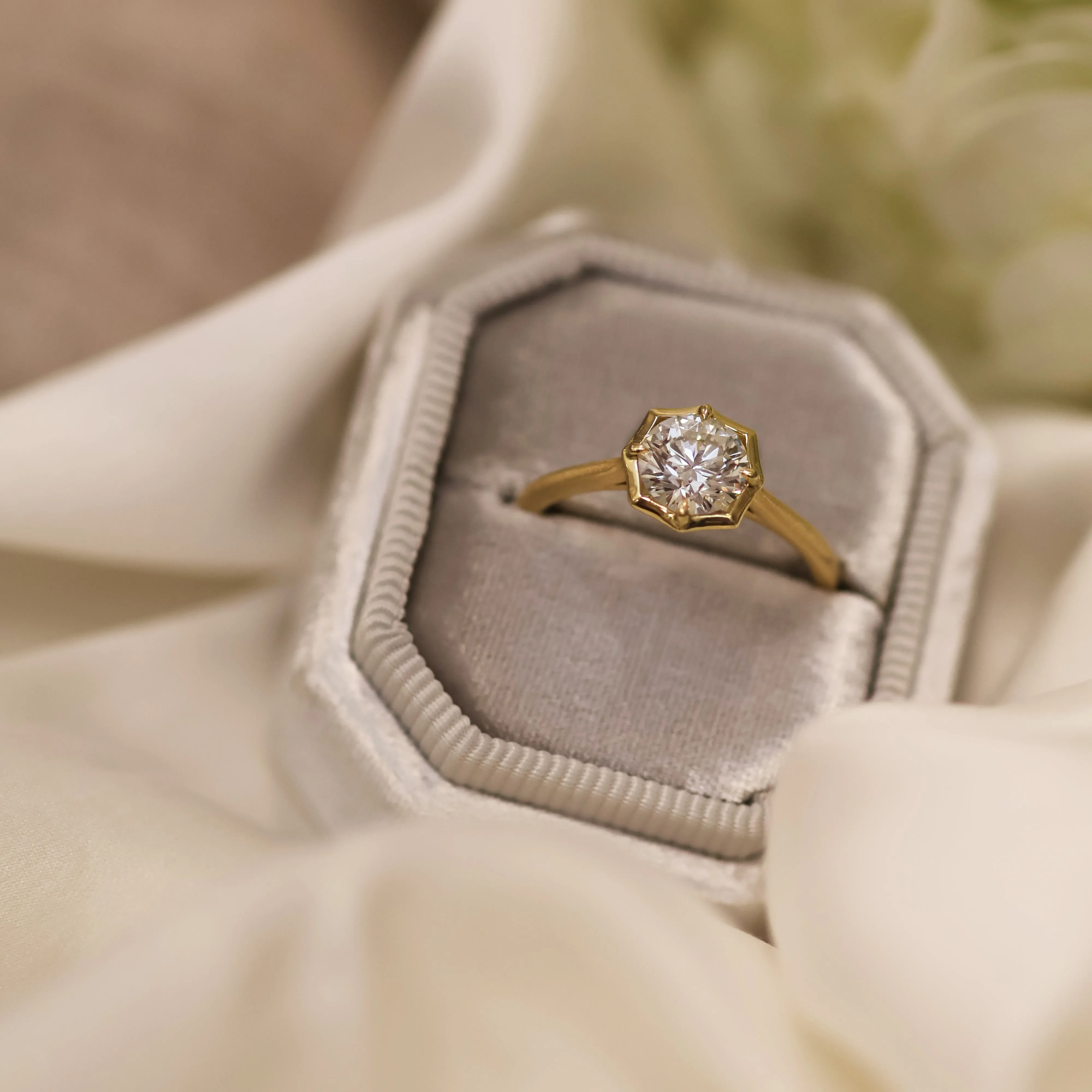 Jade Trau Clara Solitaire Engagement Ring