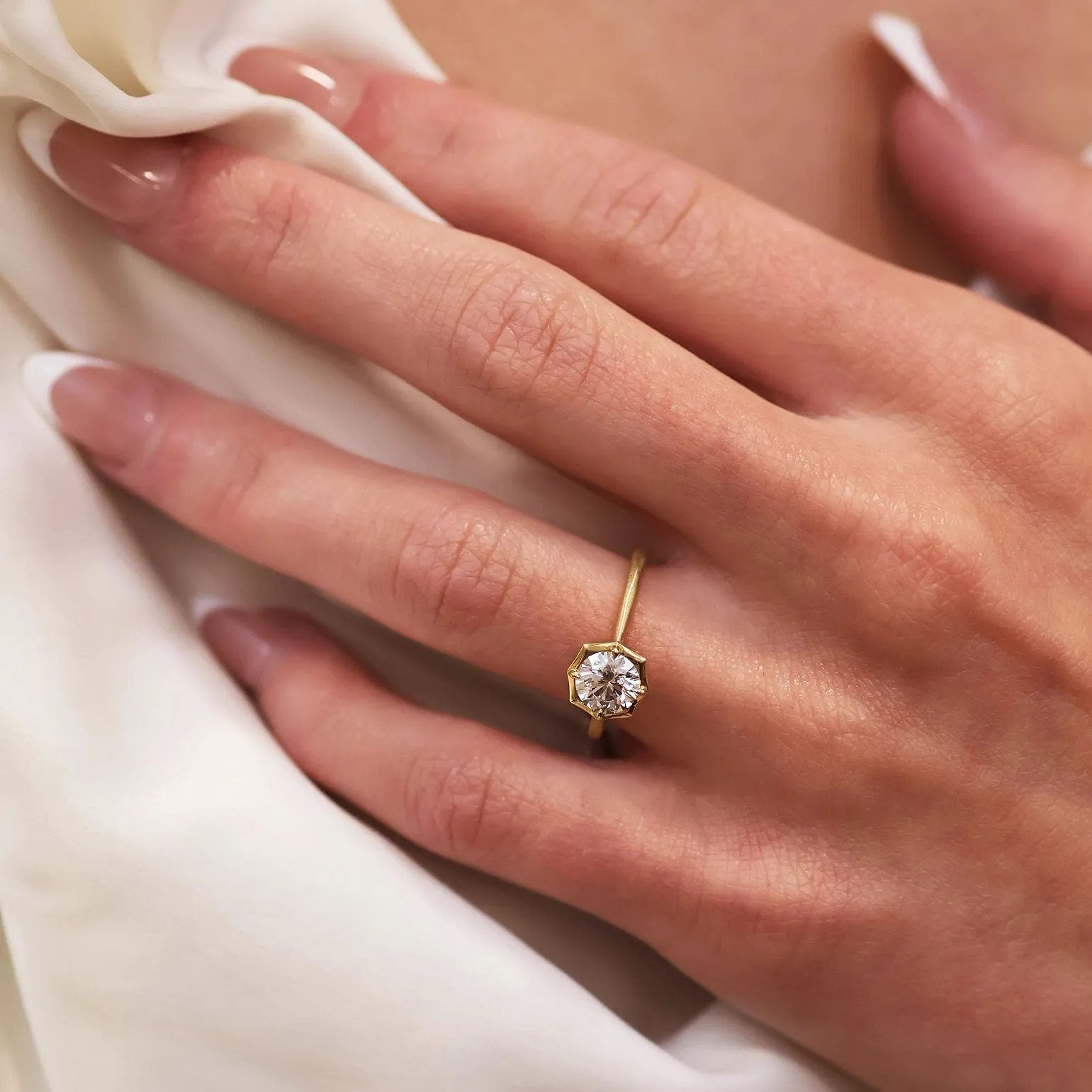 Jade Trau Clara Solitaire Engagement Ring