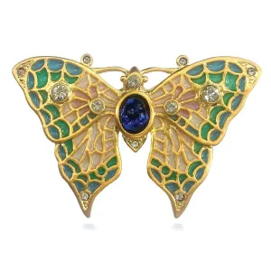 Jeweled Butterfly Brooch Pin