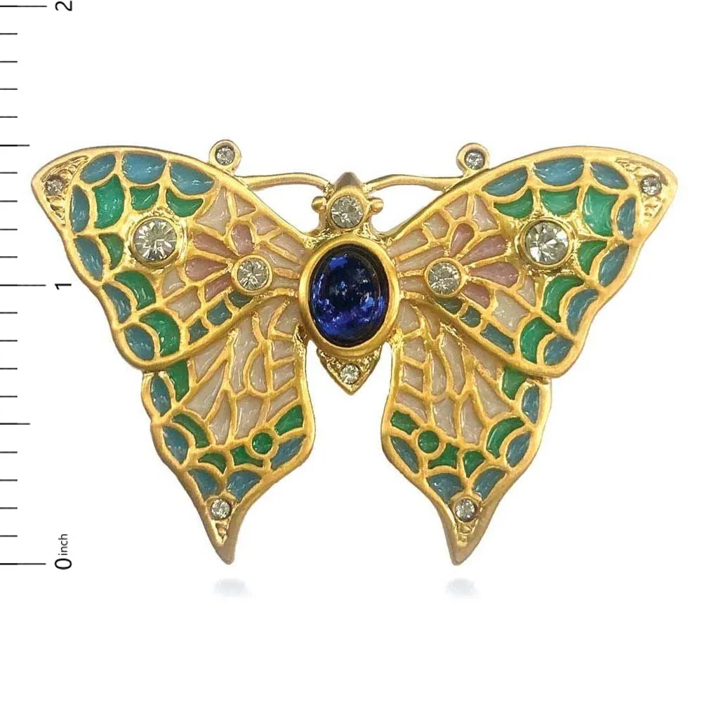 Jeweled Butterfly Brooch Pin