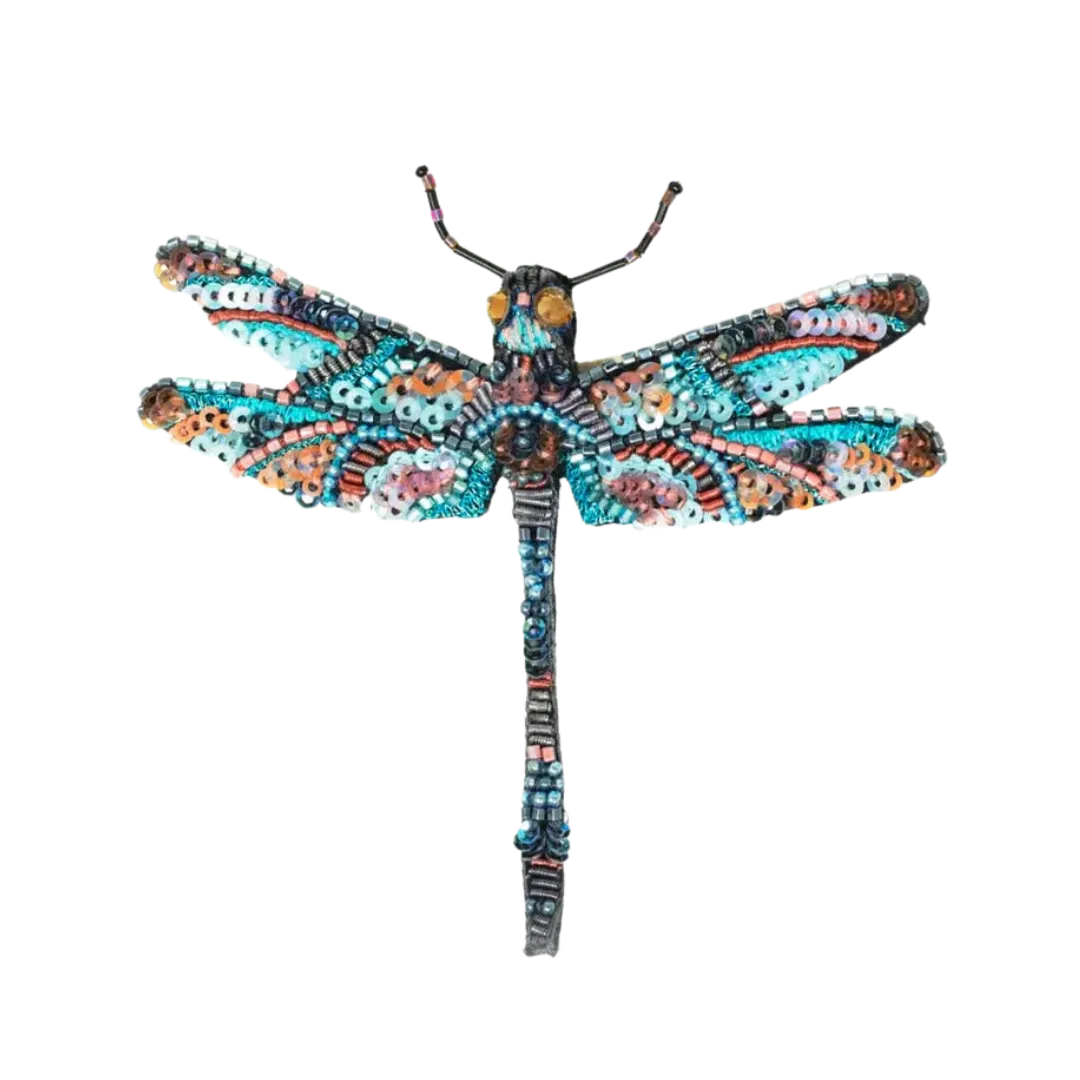 Jeweled Dragonfly Brooch Pin