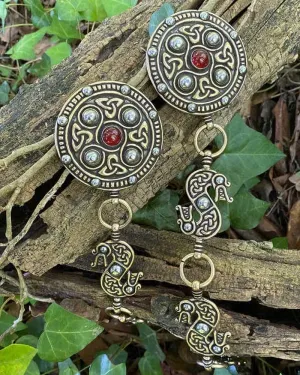 Jeweled Saxon Disc Brooch