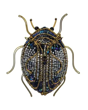 Jeweled Scarab Brooch