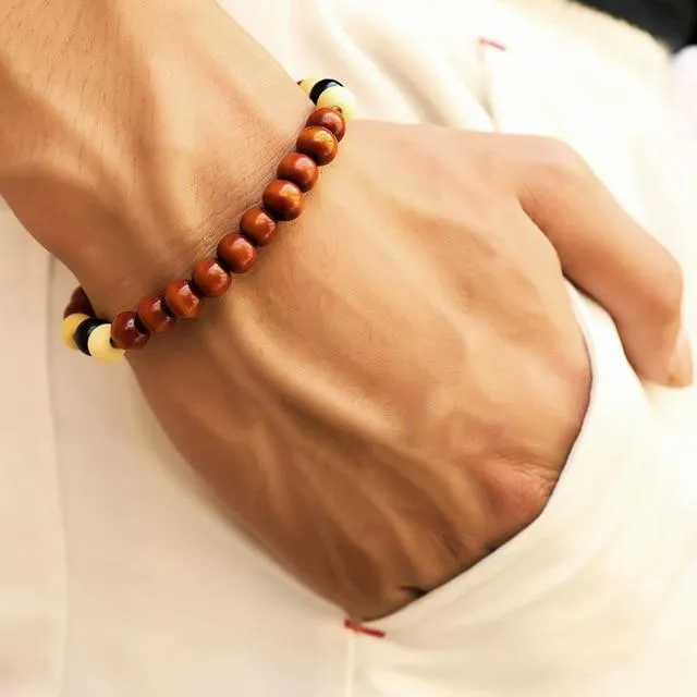 Jewellery - Lava Stone and Wooden Bead Boho Bracelets