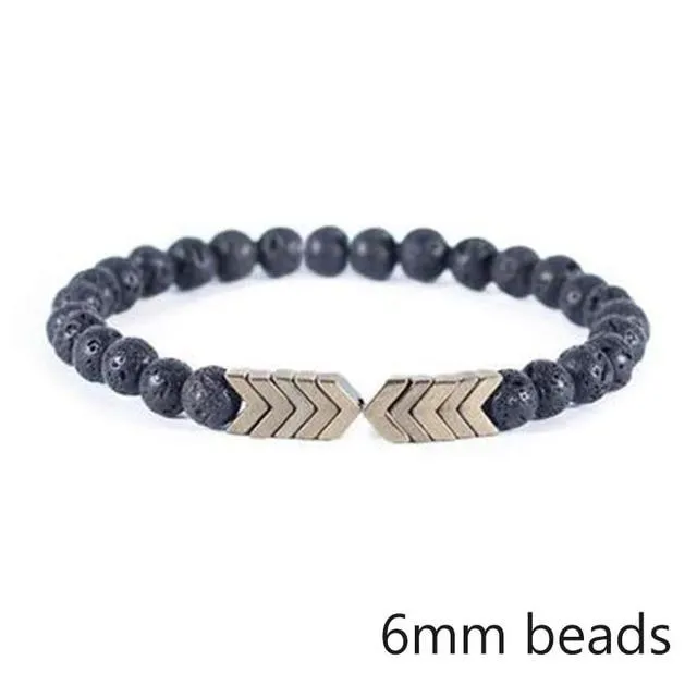 Jewellery - Lava Stone and Wooden Bead Boho Bracelets