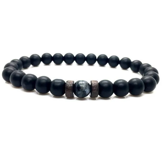 Jewellery - Lava Stone and Wooden Bead Boho Bracelets