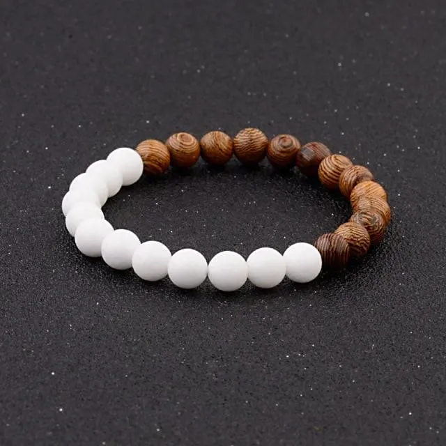 Jewellery - Lava Stone and Wooden Bead Boho Bracelets
