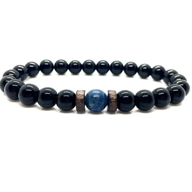 Jewellery - Lava Stone and Wooden Bead Boho Bracelets