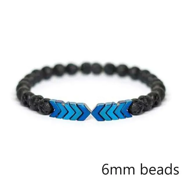 Jewellery - Lava Stone and Wooden Bead Boho Bracelets
