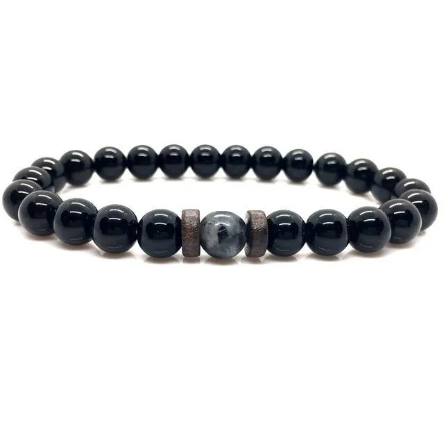 Jewellery - Lava Stone and Wooden Bead Boho Bracelets