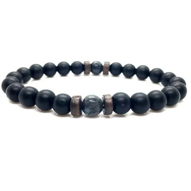 Jewellery - Lava Stone and Wooden Bead Boho Bracelets
