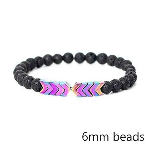 Jewellery - Lava Stone and Wooden Bead Boho Bracelets