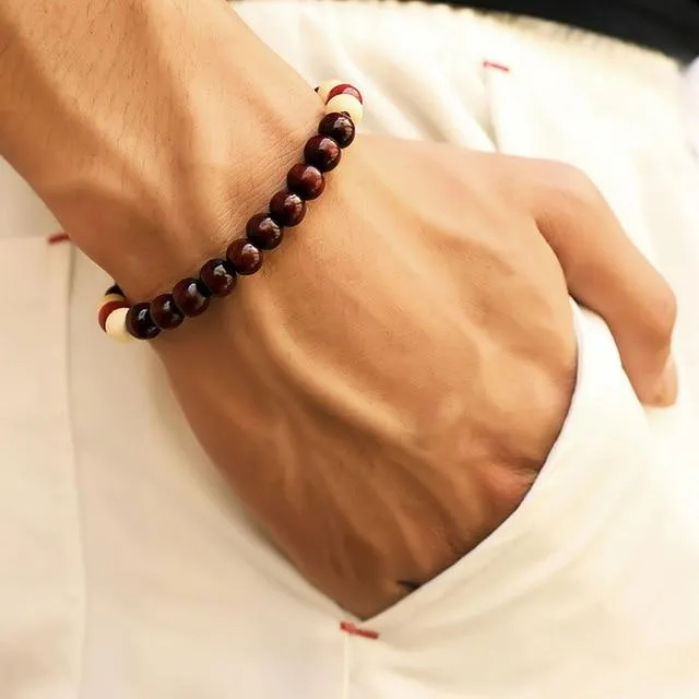 Jewellery - Lava Stone and Wooden Bead Boho Bracelets