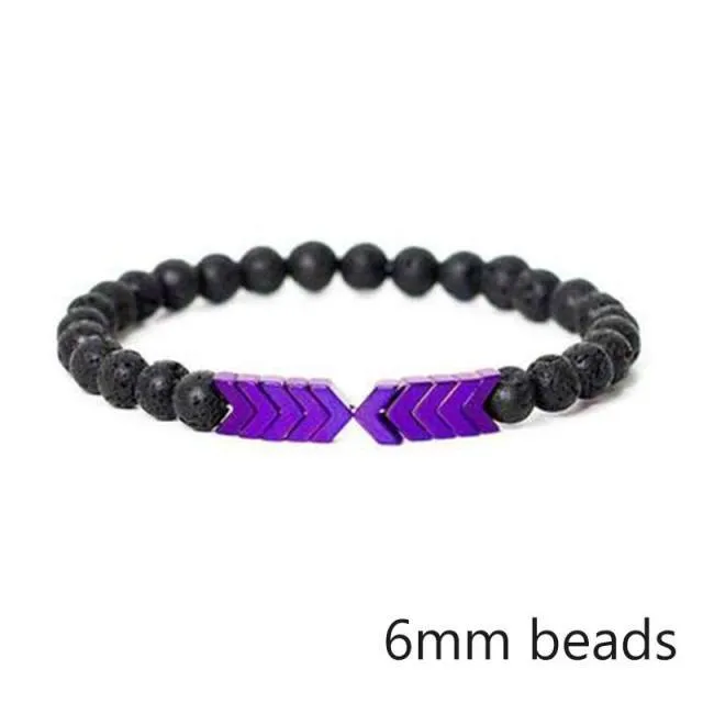 Jewellery - Lava Stone and Wooden Bead Boho Bracelets