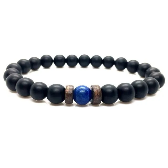 Jewellery - Lava Stone and Wooden Bead Boho Bracelets