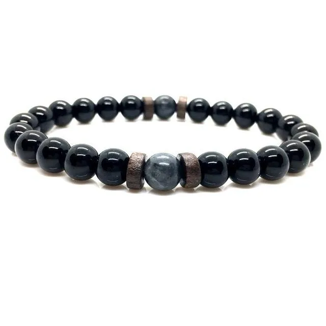 Jewellery - Lava Stone and Wooden Bead Boho Bracelets