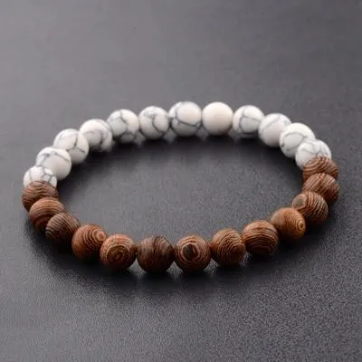 Jewellery - Lava Stone and Wooden Bead Boho Bracelets