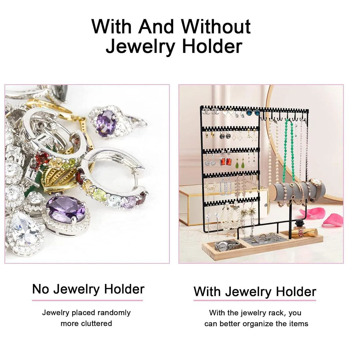 Jewelry Display Rack Earrings Organizer Stand for Jewelry Hangers Storage Holder